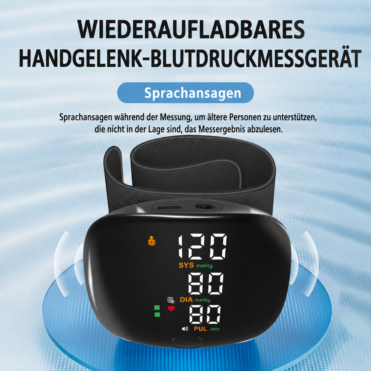 Handgelenk-Blutdruckmessgerät – Digital & Automatisch